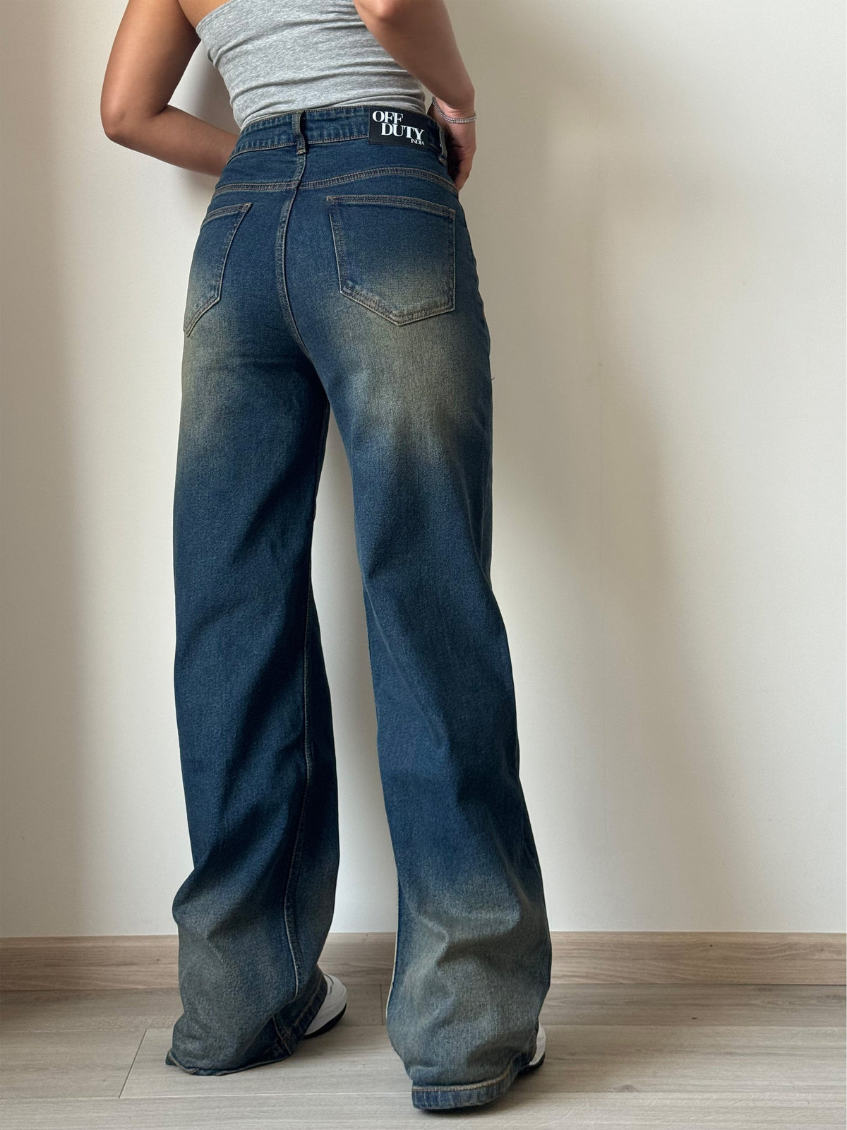 RǏWYÑ | Sunburst Blue Wide Leg Jeans