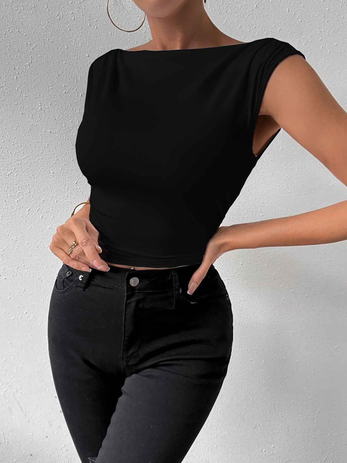 RǏWYÑ | Backless Twist Knot Tank Top