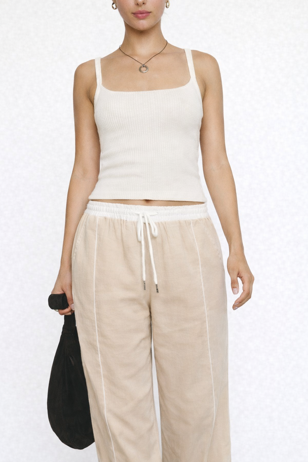RǏWYÑ | Drawstring Wide Leg Pants