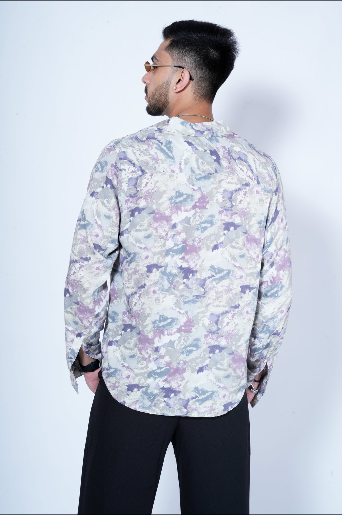 RIWYN Blended Bloom Print Full-Sleeves Shirt