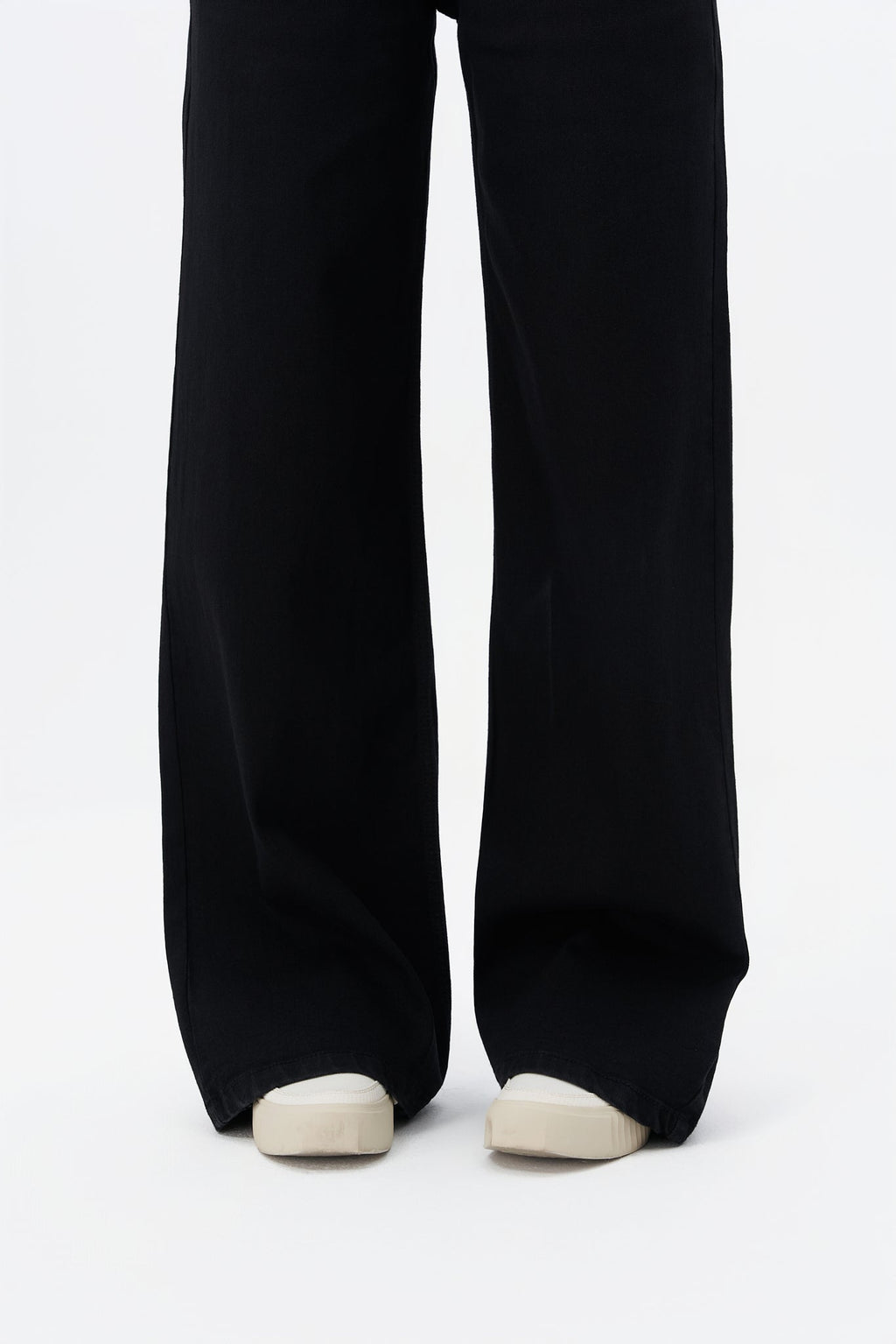 RǏWYÑ | Black Palazzo Fall Wide Leg High Rise Jeans