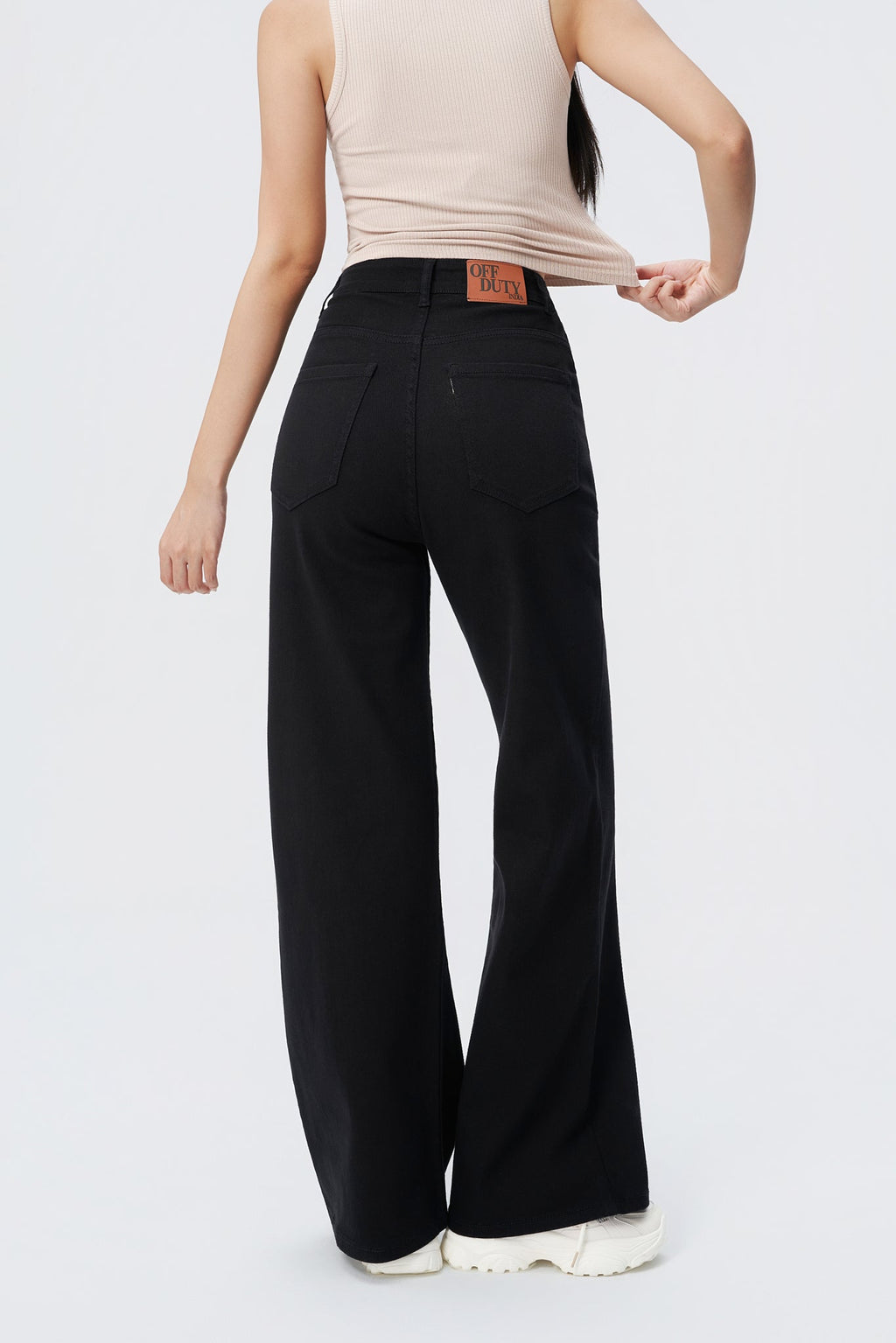 RǏWYÑ | Black Wide Leg High Rise Jeans