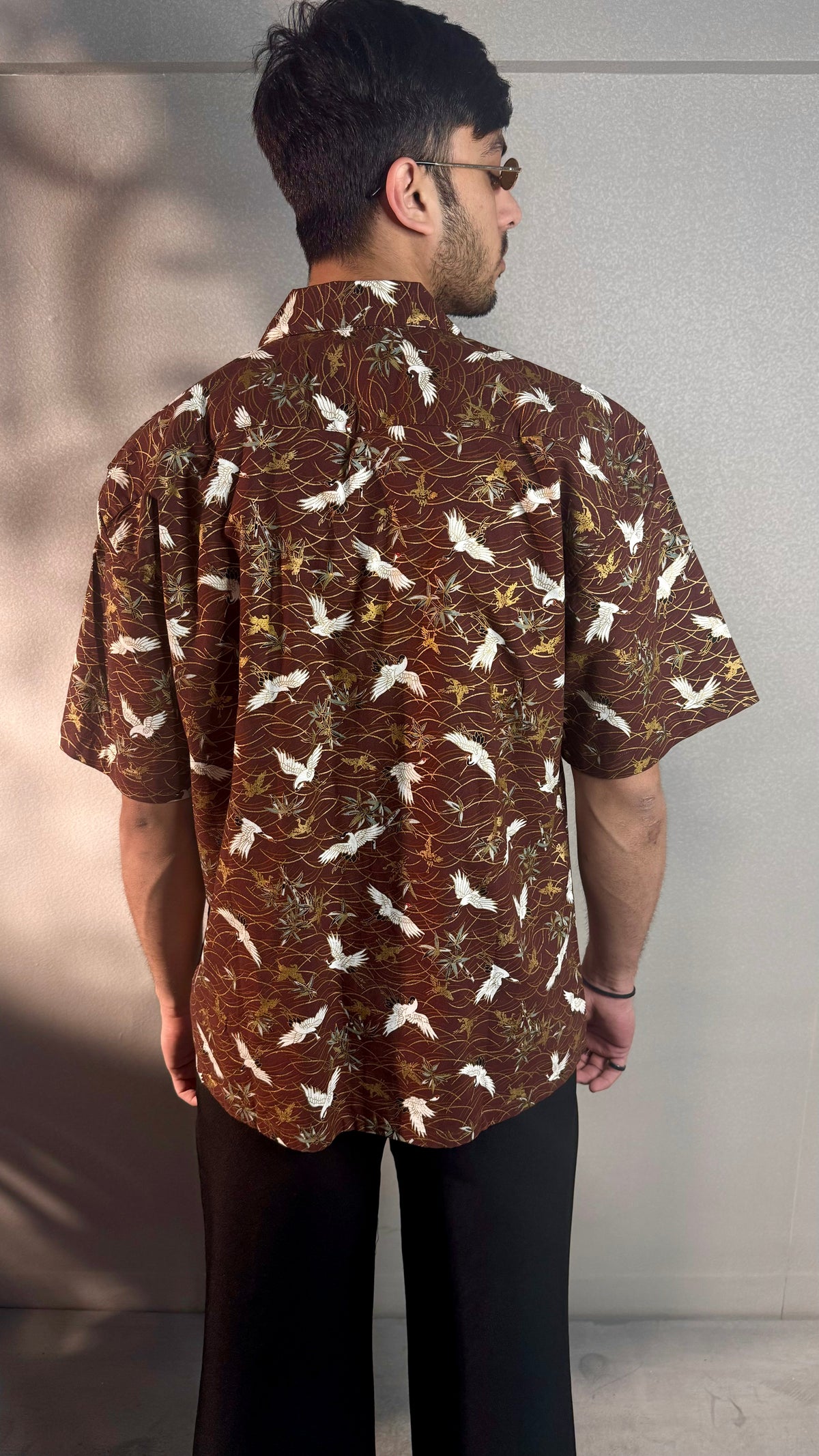 RIWYN Tranquil Swan in Brownland Structured Shirt