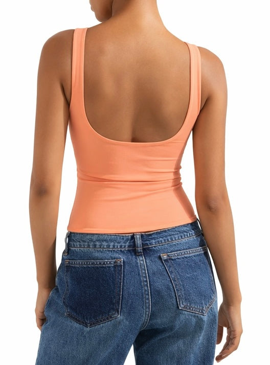 RǏWYÑ | Soft Backless Boat Neck Tank Top
