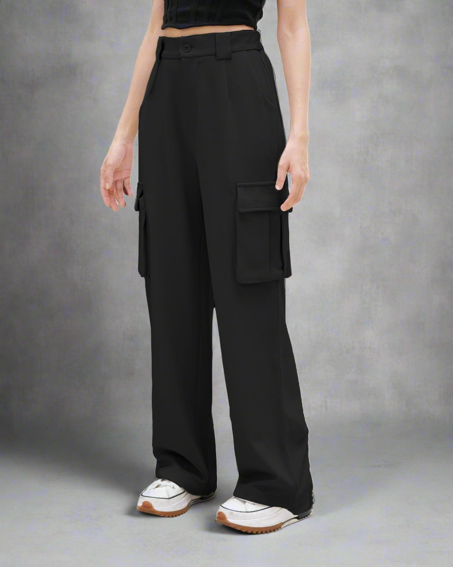 RǏWYÑ | Korean Baggy High Waist Cargo Pants