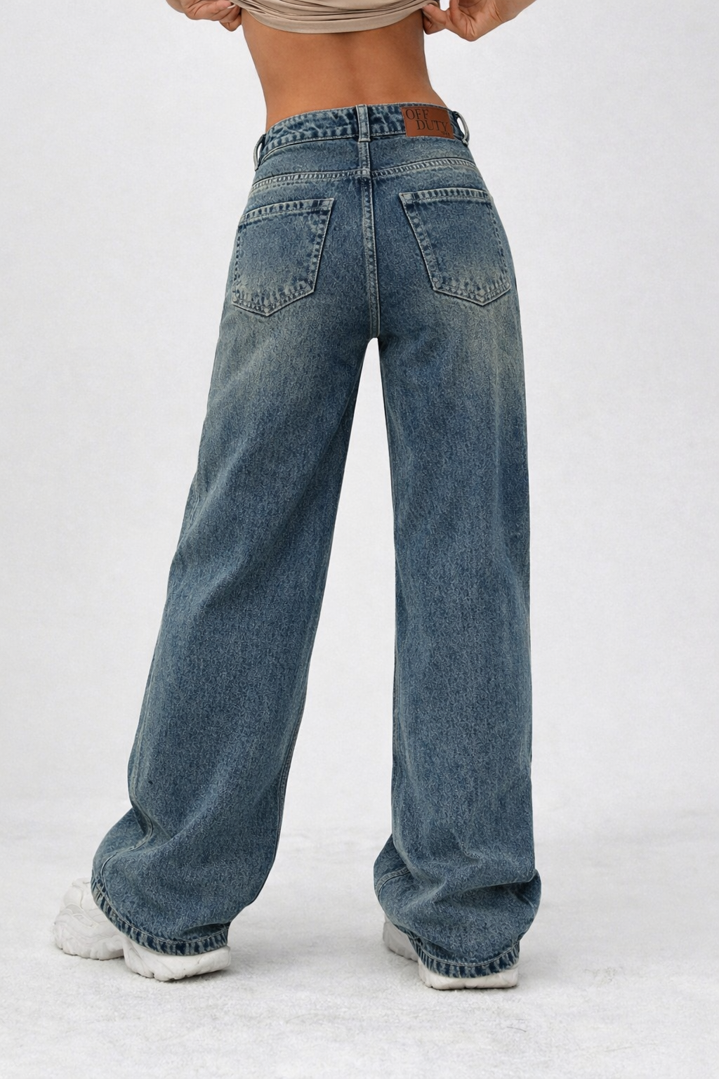RǏWYÑ | Rust Dusk Fade Wide Leg Jeans