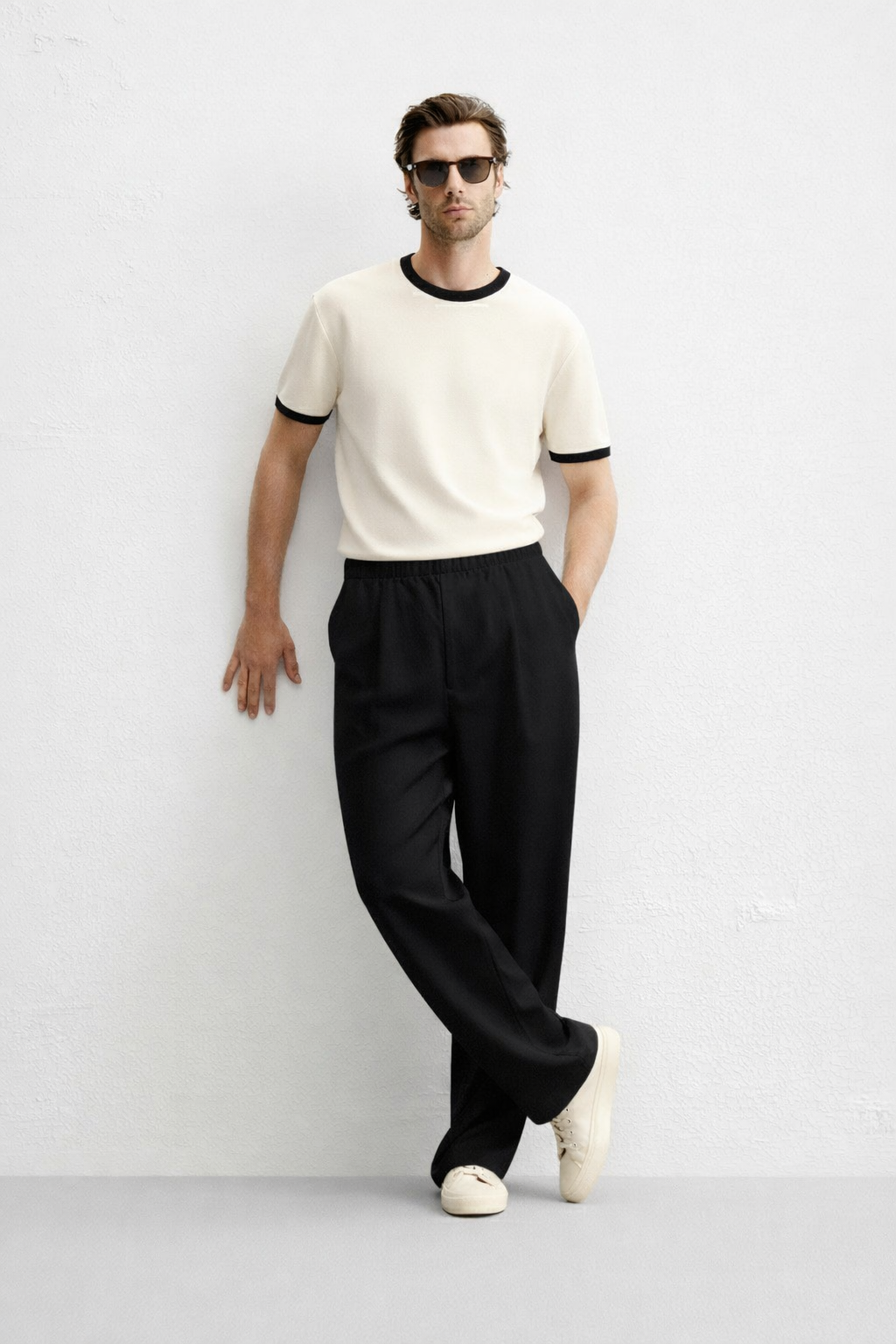 RIWYN Modern Basic Baggy Pants