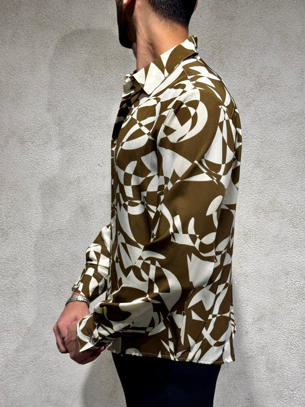 RIWYN Abstract Rhythm Print Full-Sleeves Shirt