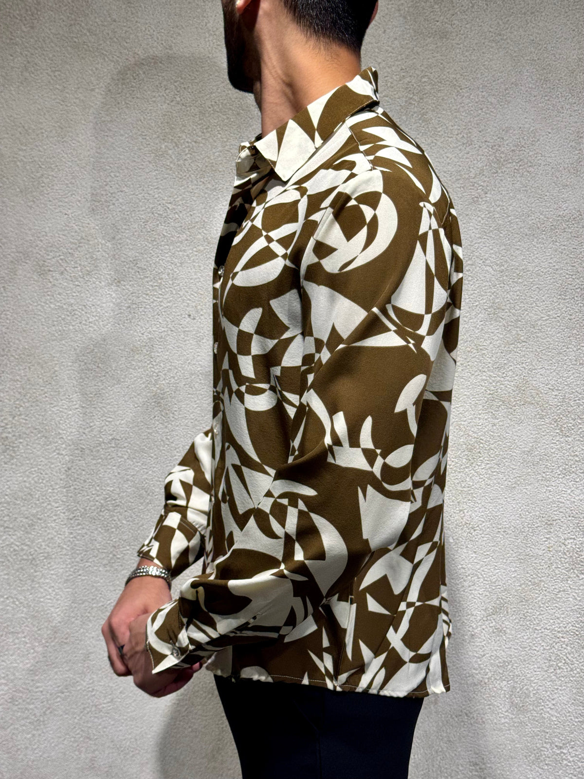 RIWYN Abstract Rhythm Print Full-Sleeves Shirt