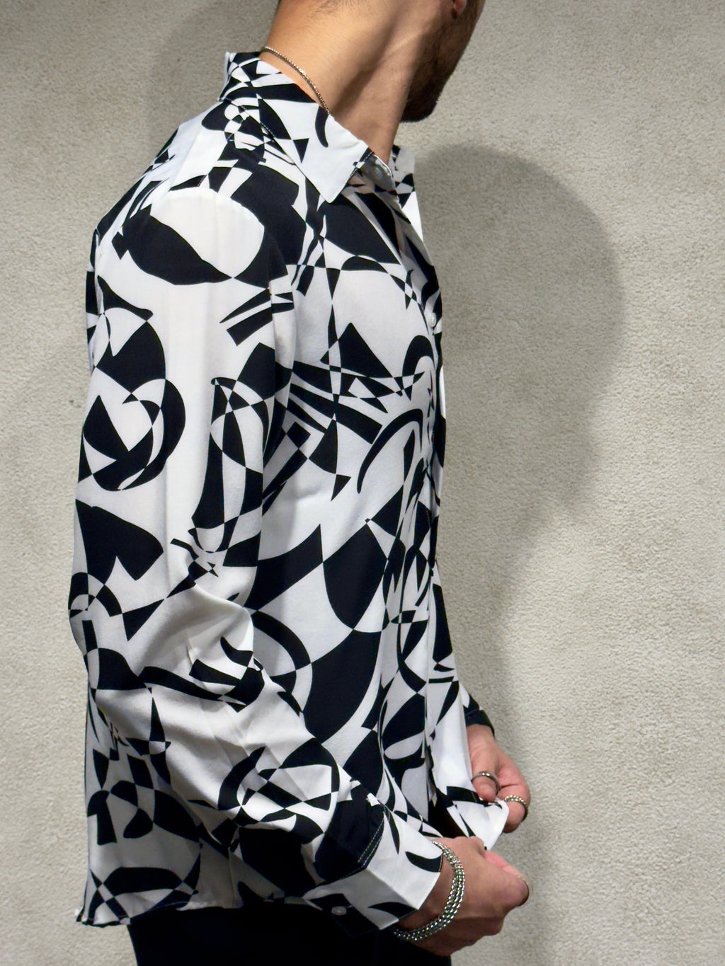 RIWYN Abstract Rhythm Print Full-Sleeves Shirt