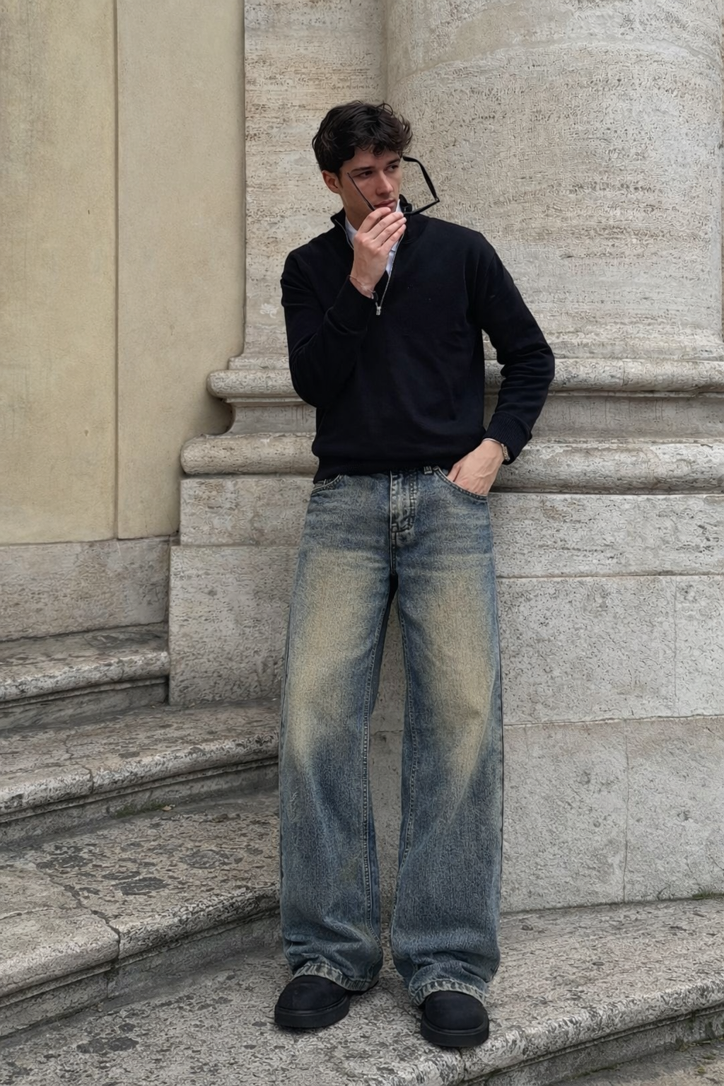 RIWYN Blue Screen Super Baggy Jeans