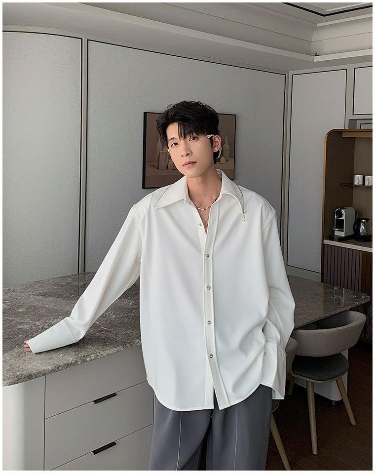 RIWYN Zip it up Collar Baggy Shirt