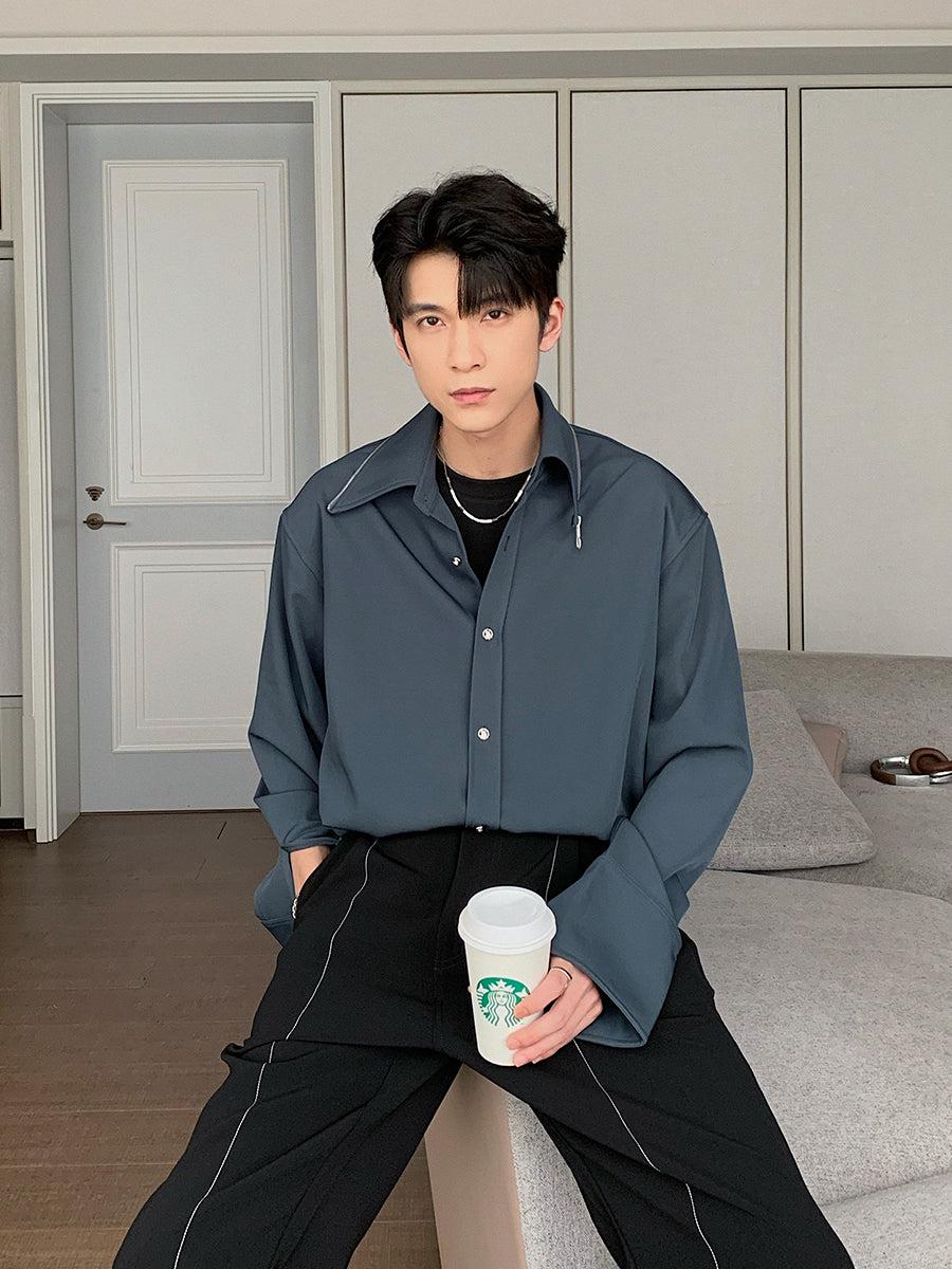 RIWYN Zip it up Collar Baggy Shirt