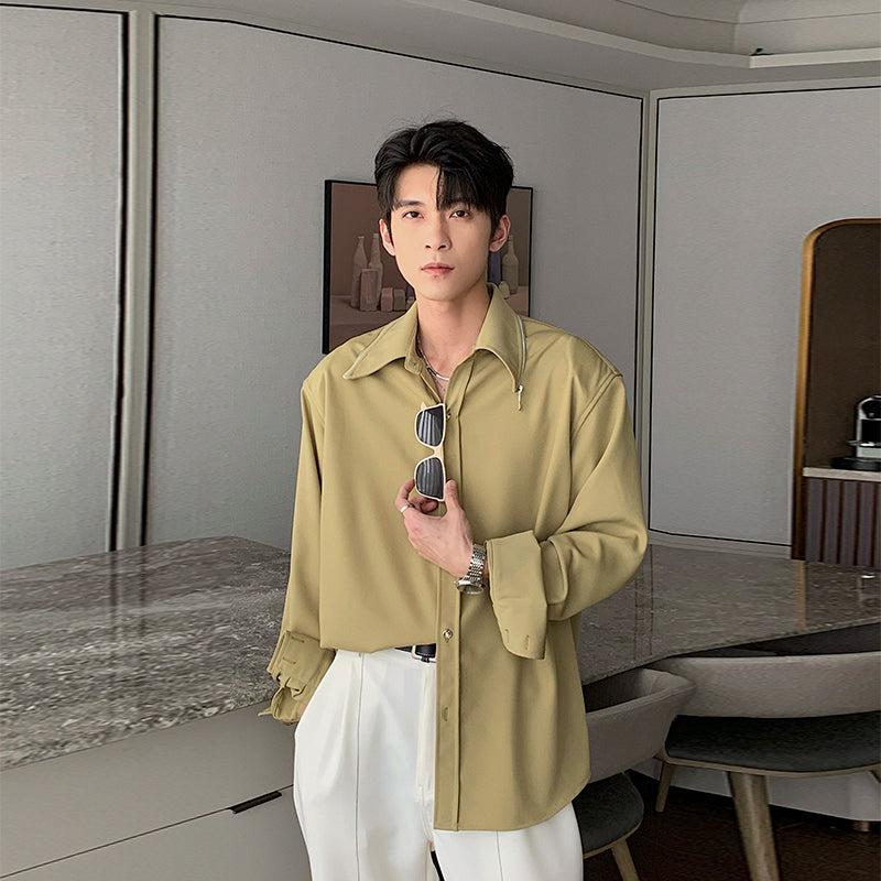 RIWYN Zip it up Collar Baggy Shirt
