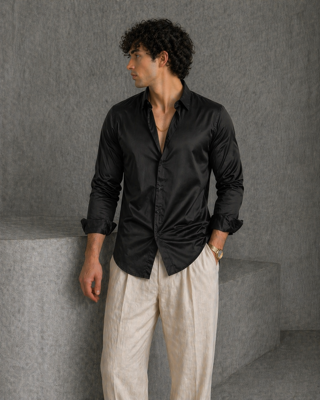 RIWYN After Hours Satin Shirt