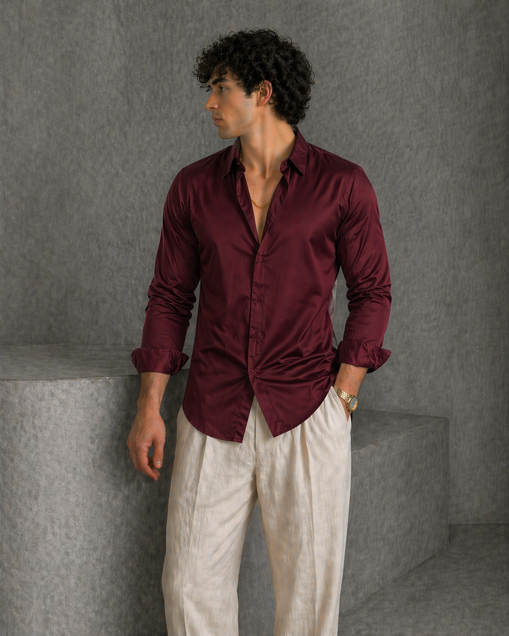 RIWYN After Hours Satin Shirt