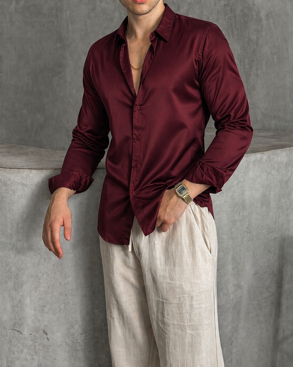 RIWYN After Hours Satin Shirt