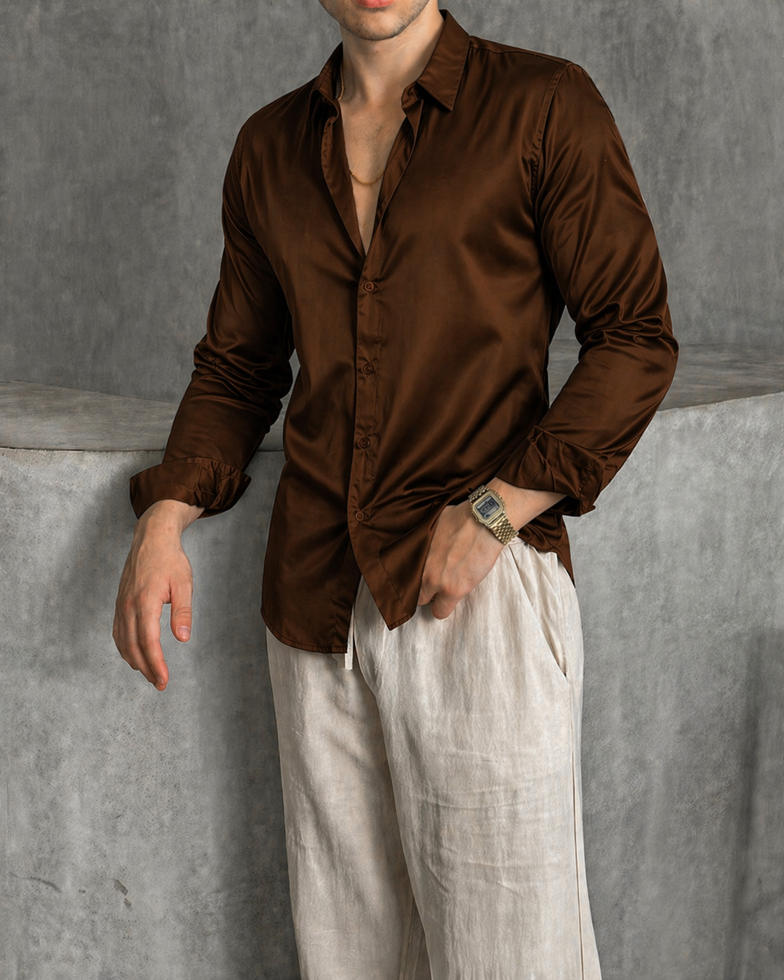 RIWYN After Hours Satin Shirt