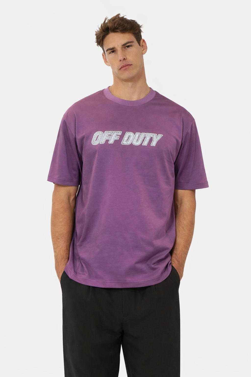 RIWYN Metallic Accent Graphic Tee