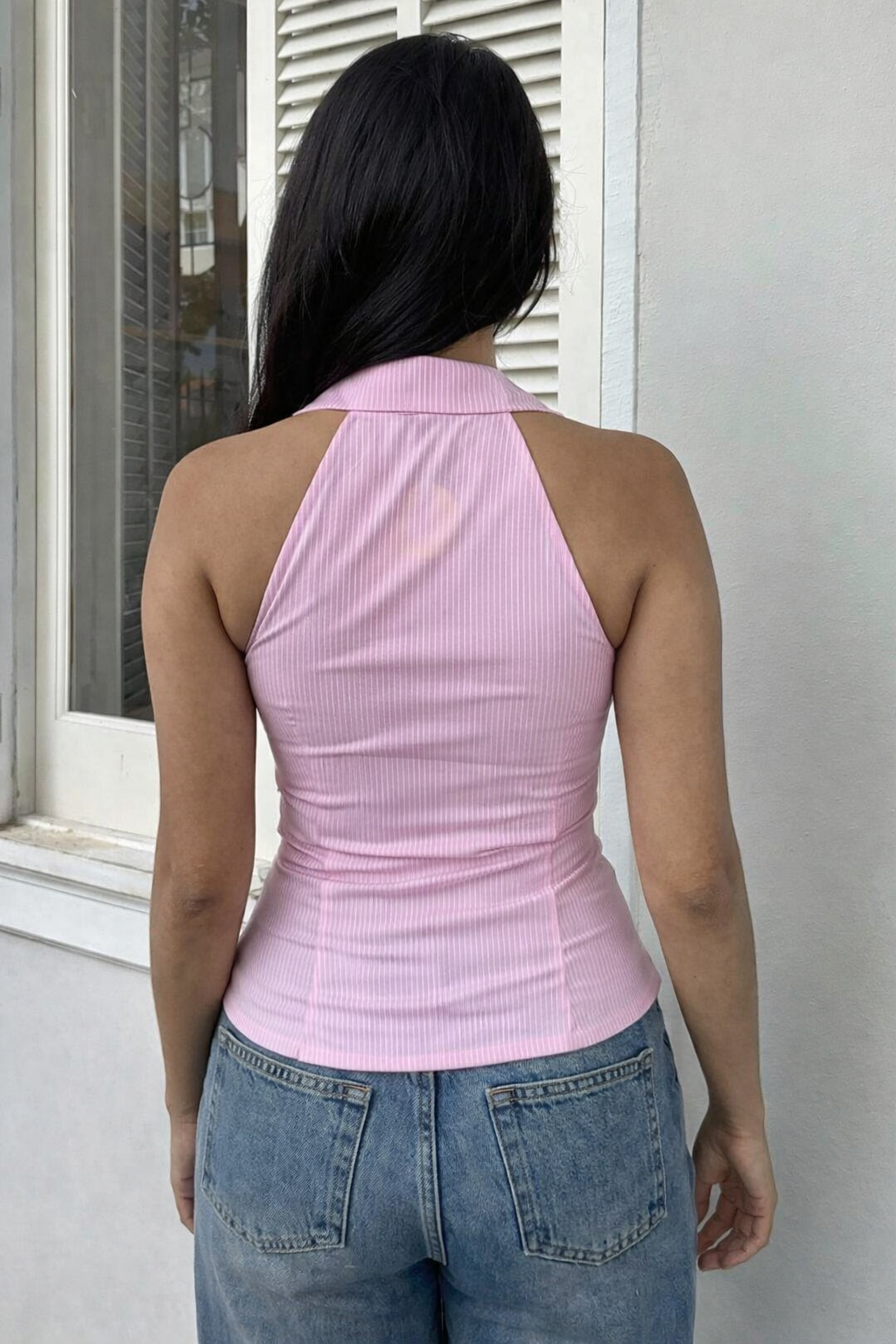 RǏWYÑ | Criss Cross Stripe Top