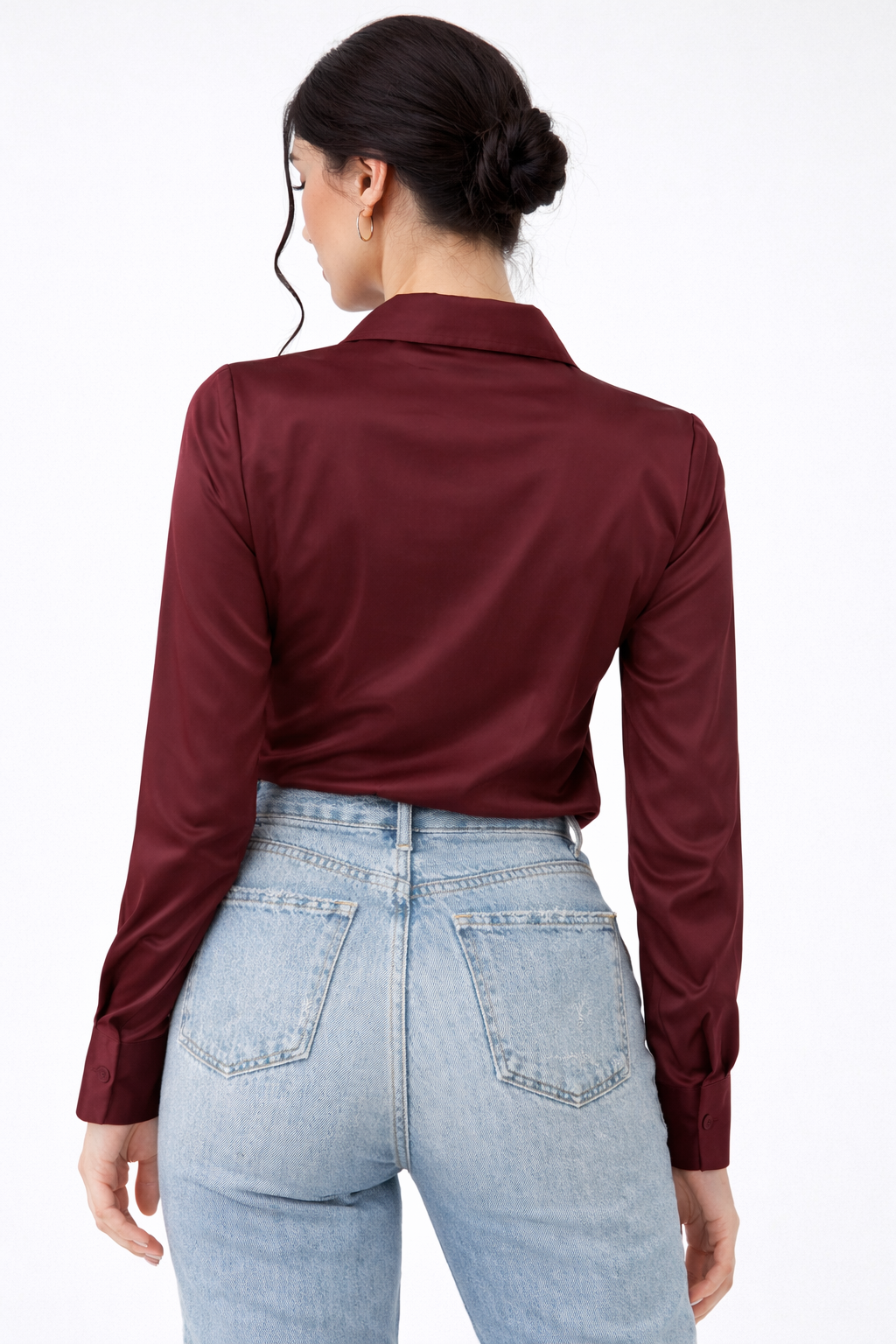RǏWYÑ | Cowl Neck Collared Blouse
