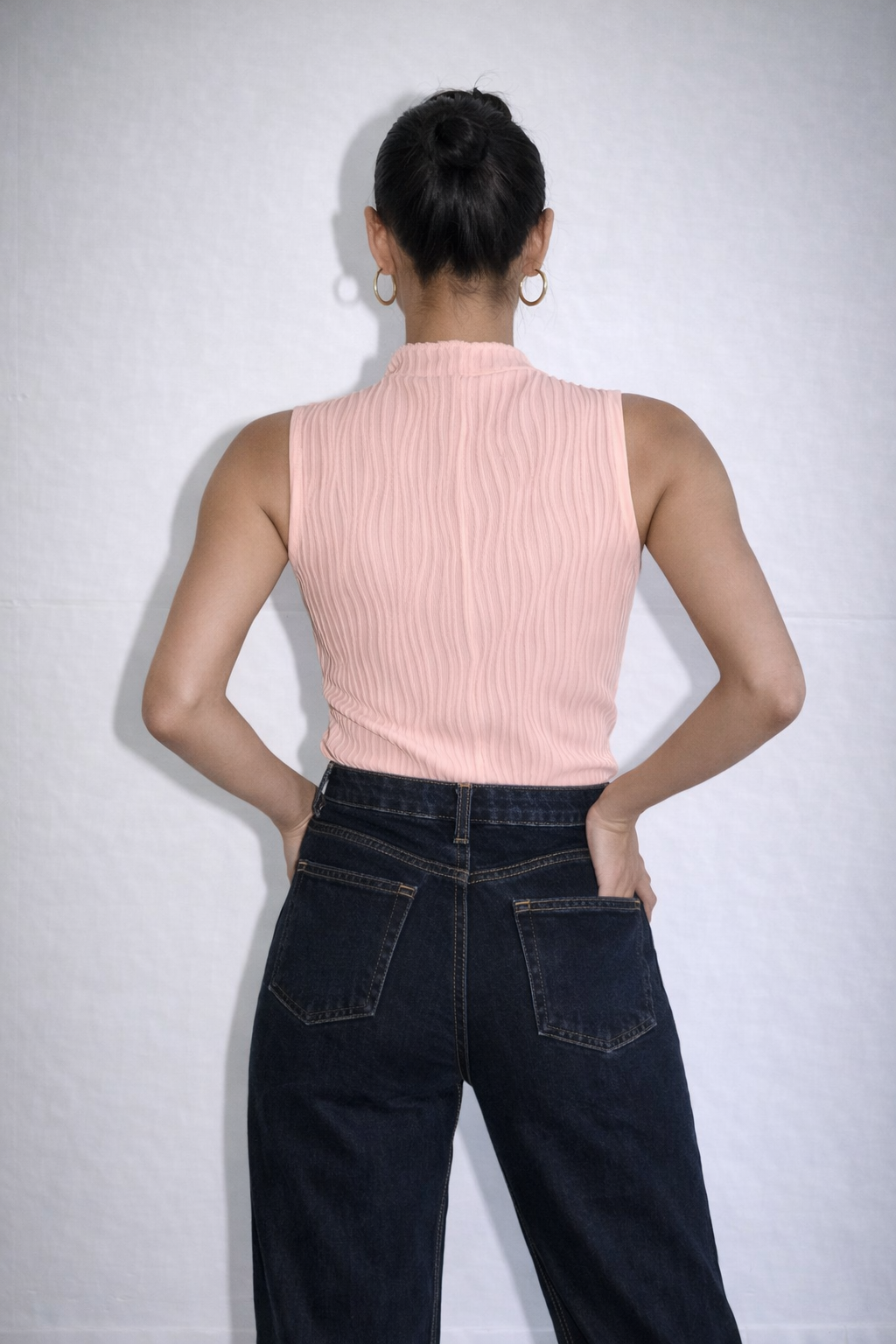 RǏWYÑ | Soft High Neck Textured Top
