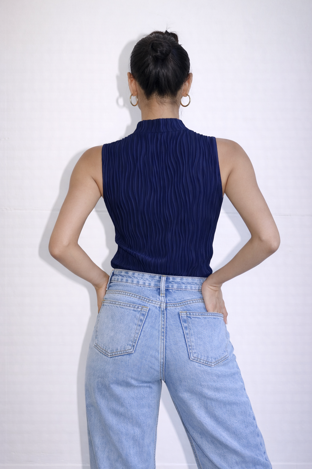 RǏWYÑ | Soft High Neck Textured Top