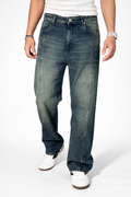 RIWYN Blue Tinted Straight Fit Jeans