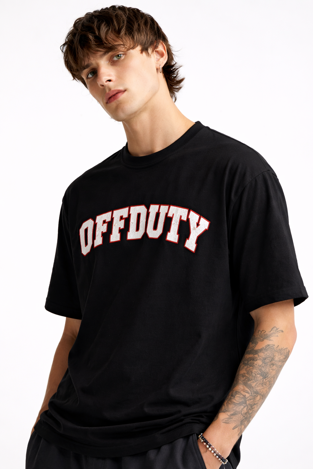 RIWYN Curved Terry Patch Graphic Tee
