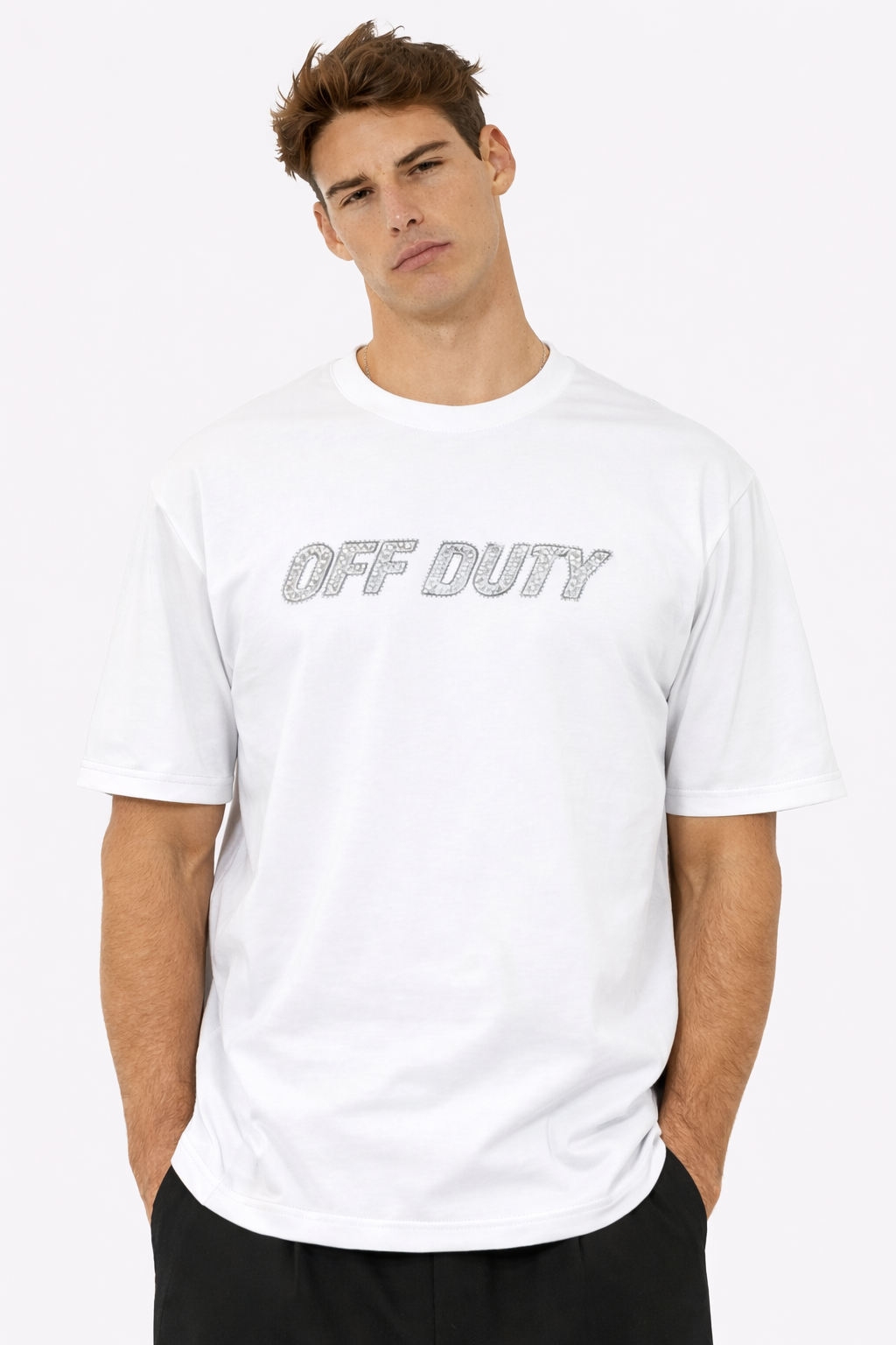RIWYN Metallic Accent Graphic Tee