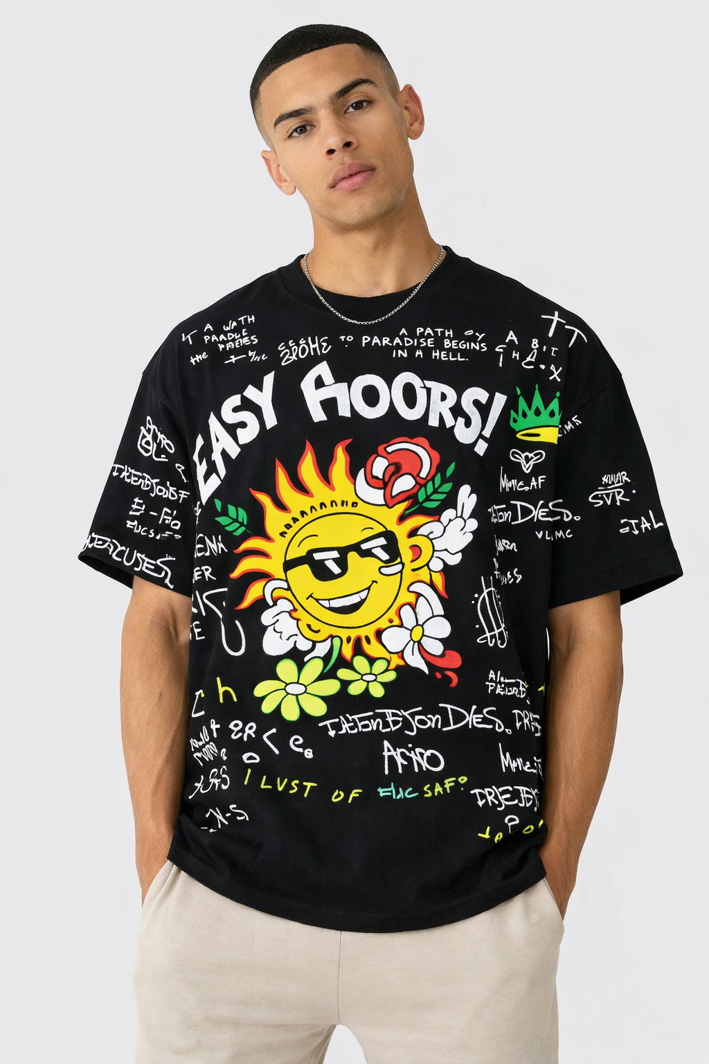 RIWYN Doodle Drift Oversized T-Shirt