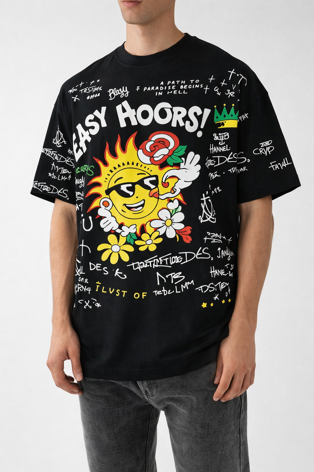 RIWYN Doodle Drift Oversized T-Shirt
