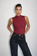 RǏWYÑ | Soft High Neck Textured Top