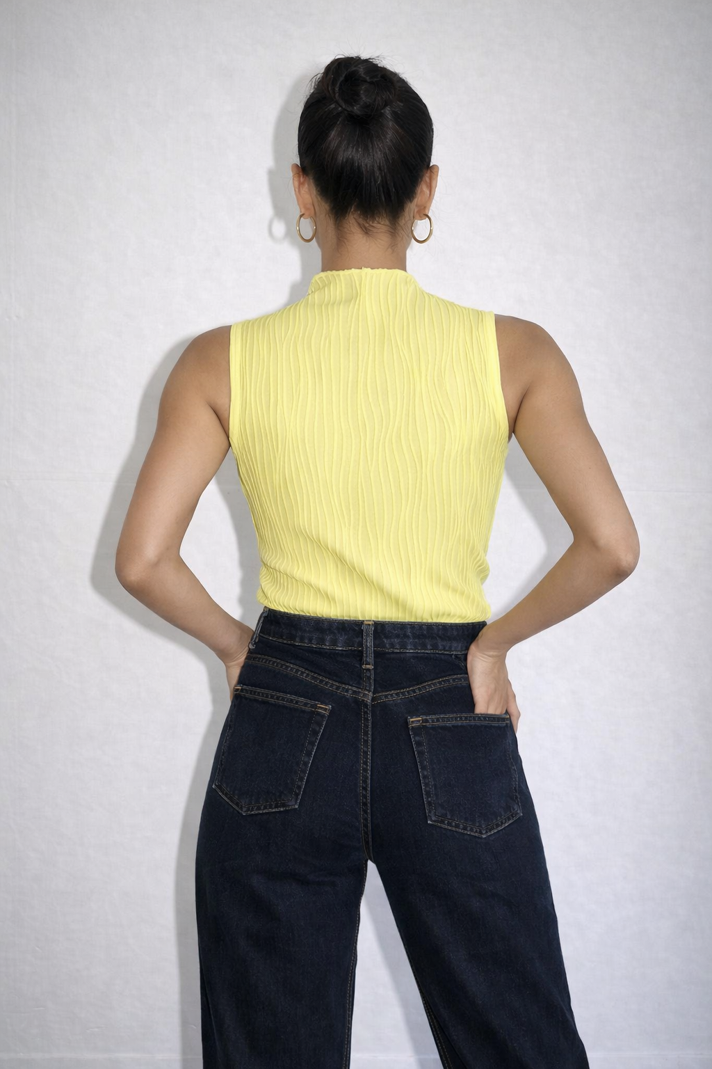 RǏWYÑ | Soft High Neck Textured Top