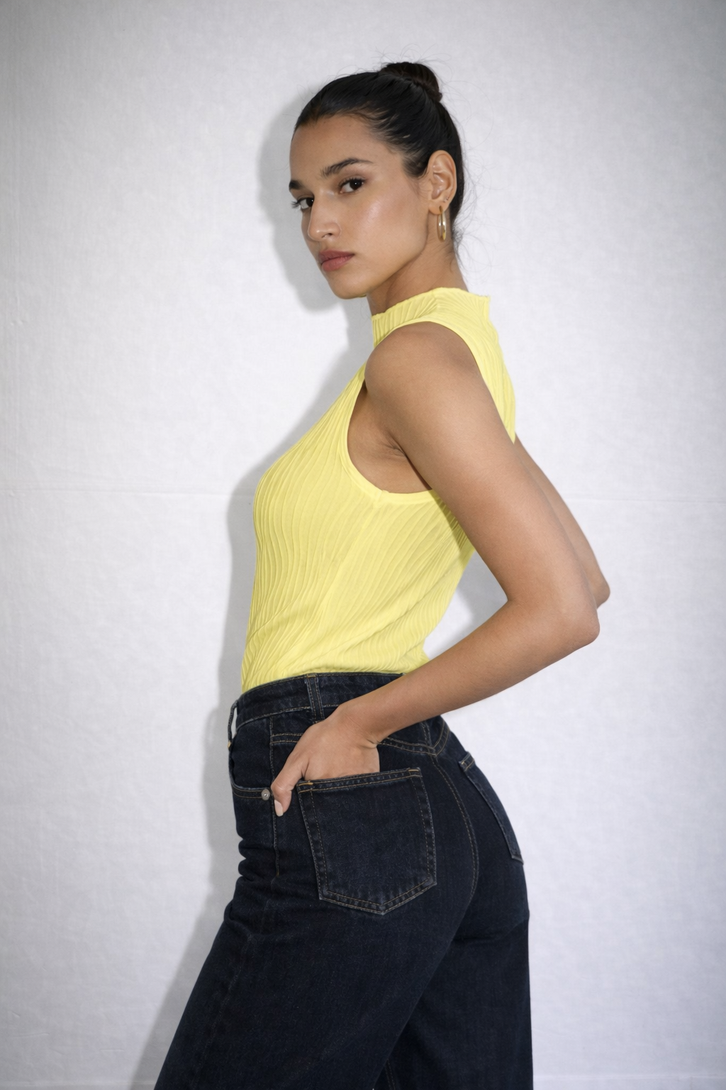 RǏWYÑ | Soft High Neck Textured Top