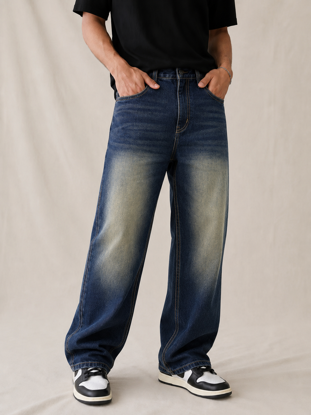 RIWYN Darkwave Raw Straight Leg Jeans