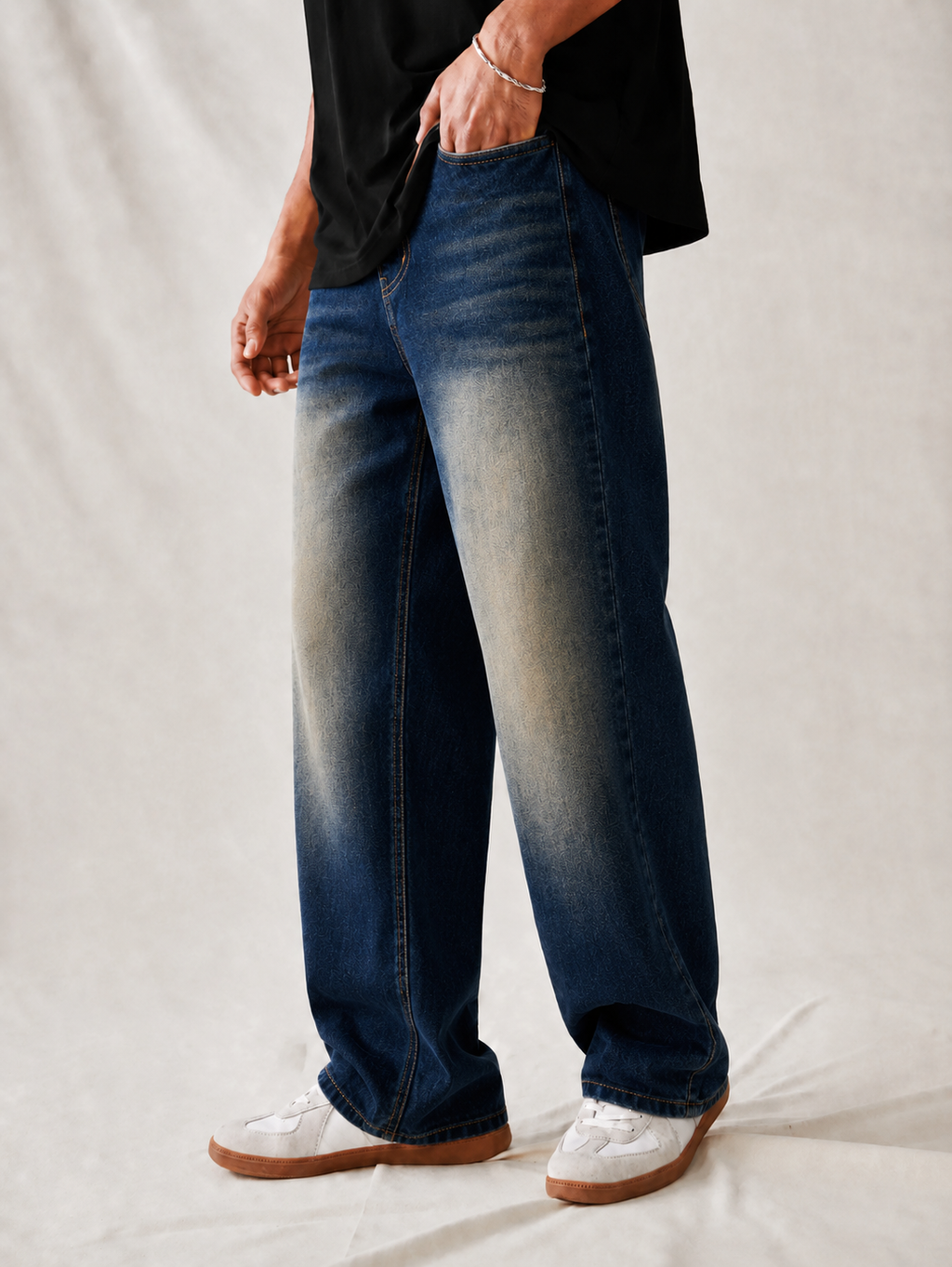 RIWYN Darkwave Raw Straight Leg Jeans