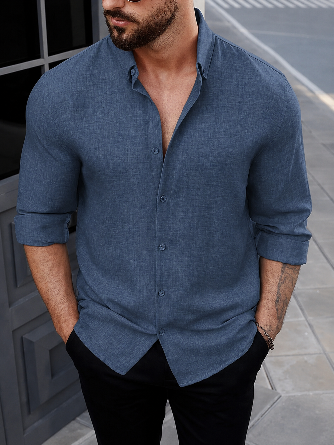 RIWYN Super Soft Linen Long Sleeve Shirt