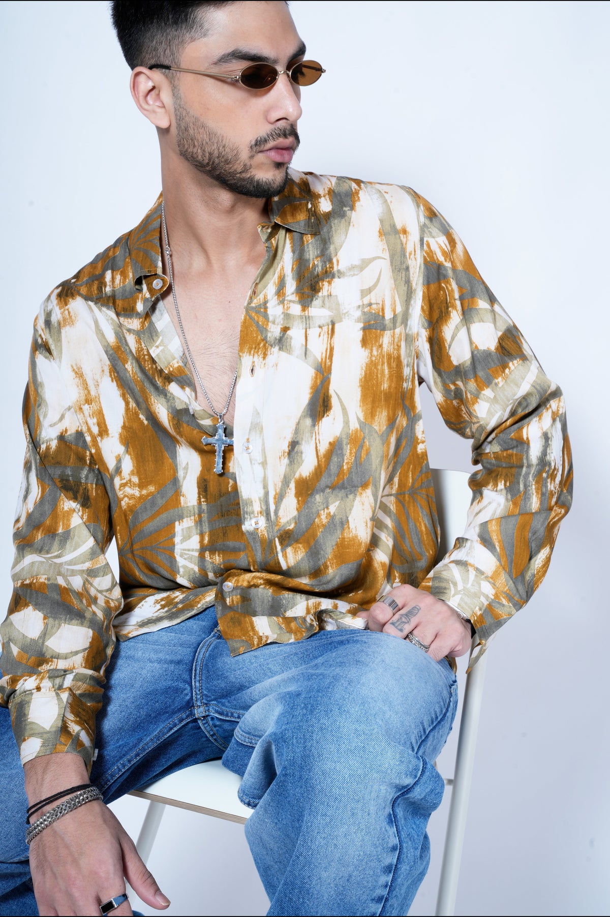 RIWYN Wild Woods Full-Sleeves Print Shirt
