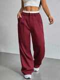 RǏWYÑ | Striped Boxer Wide Leg Trousers