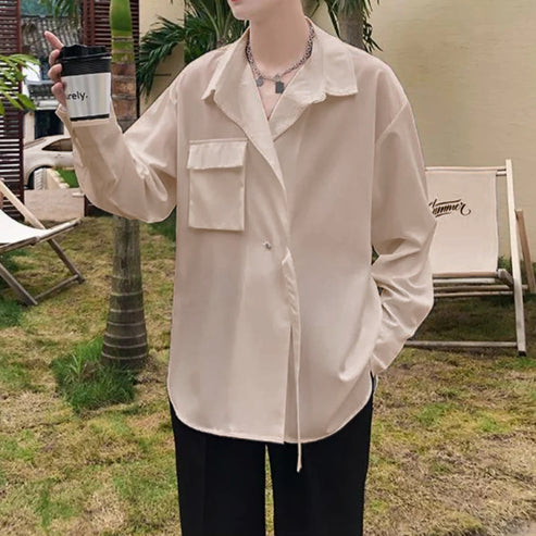 RIWYN Tokyo Style With Belt Oversized Shirt