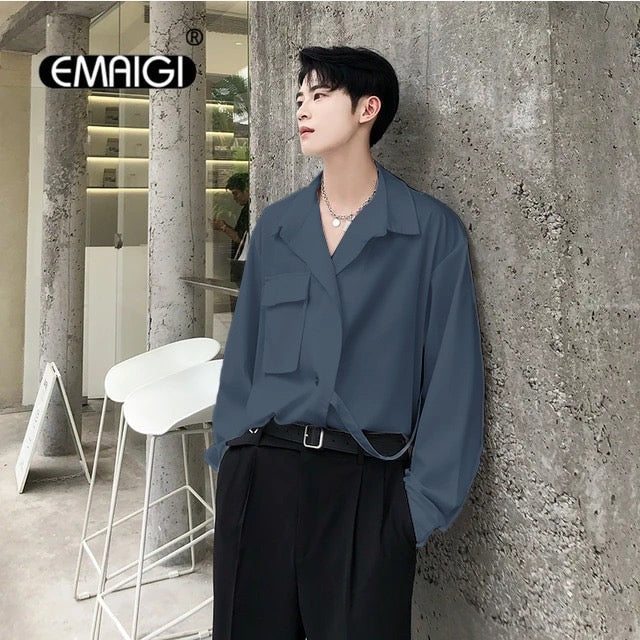 RIWYN Tokyo Style With Belt Oversized Shirt