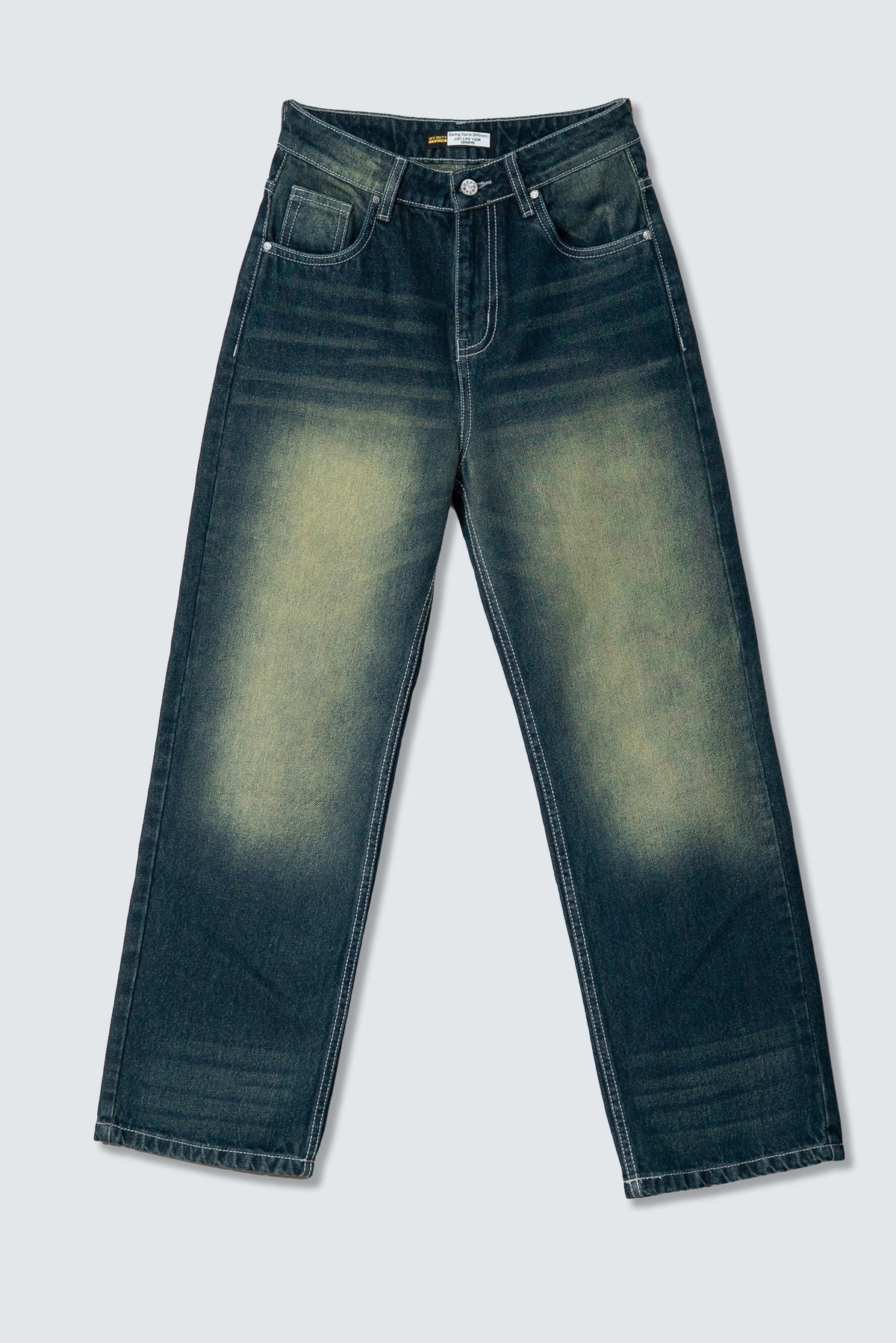 RǏWYÑ | Baddie Vintage Dirty Wash Dad Fit Jeans