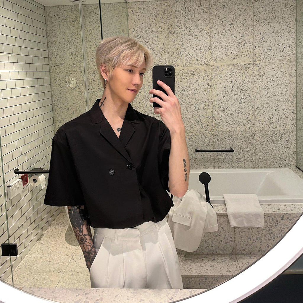 RIWYN Hanbok double buttoned men shirt