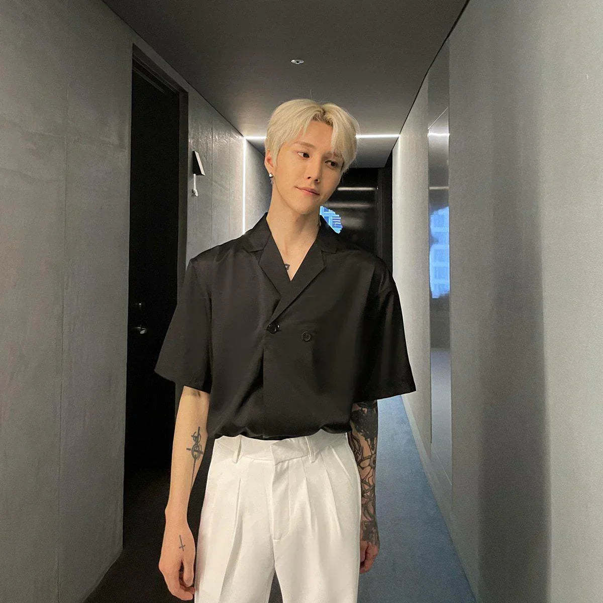 RIWYN Hanbok double buttoned men shirt