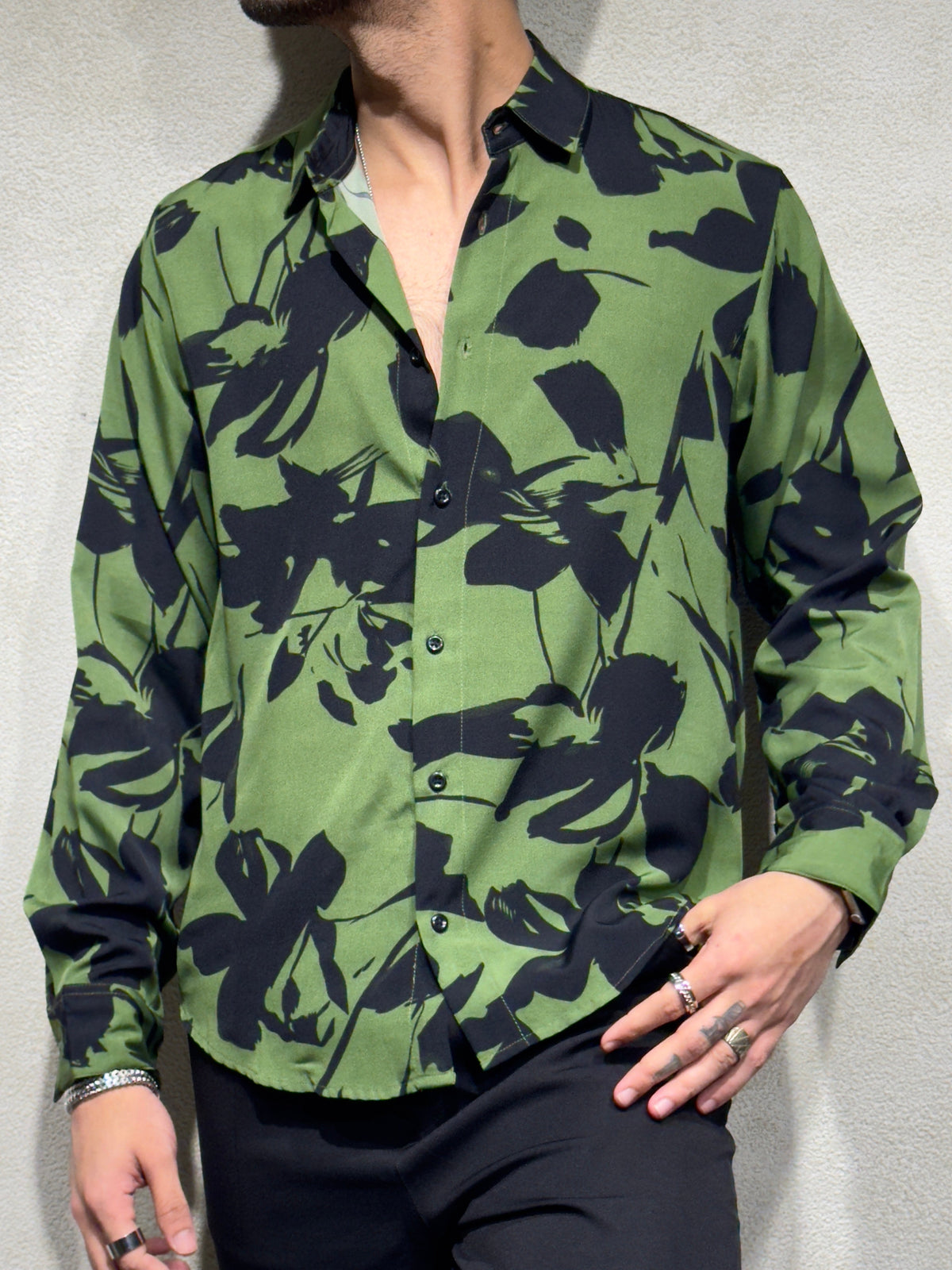 RIWYN Floral Forest Core Print Full-Sleeves Shirt