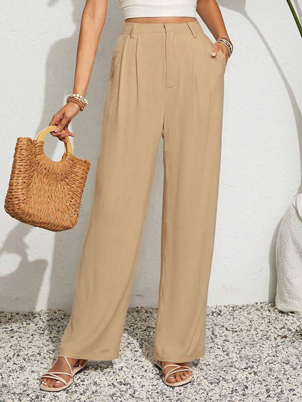RǏWYÑ | Super Soft Linen Korean Baggy Pants