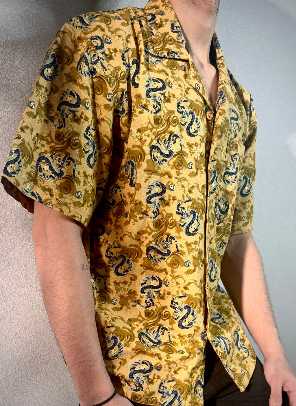 RIWYN Dragon Evil Eye Structured Shirt