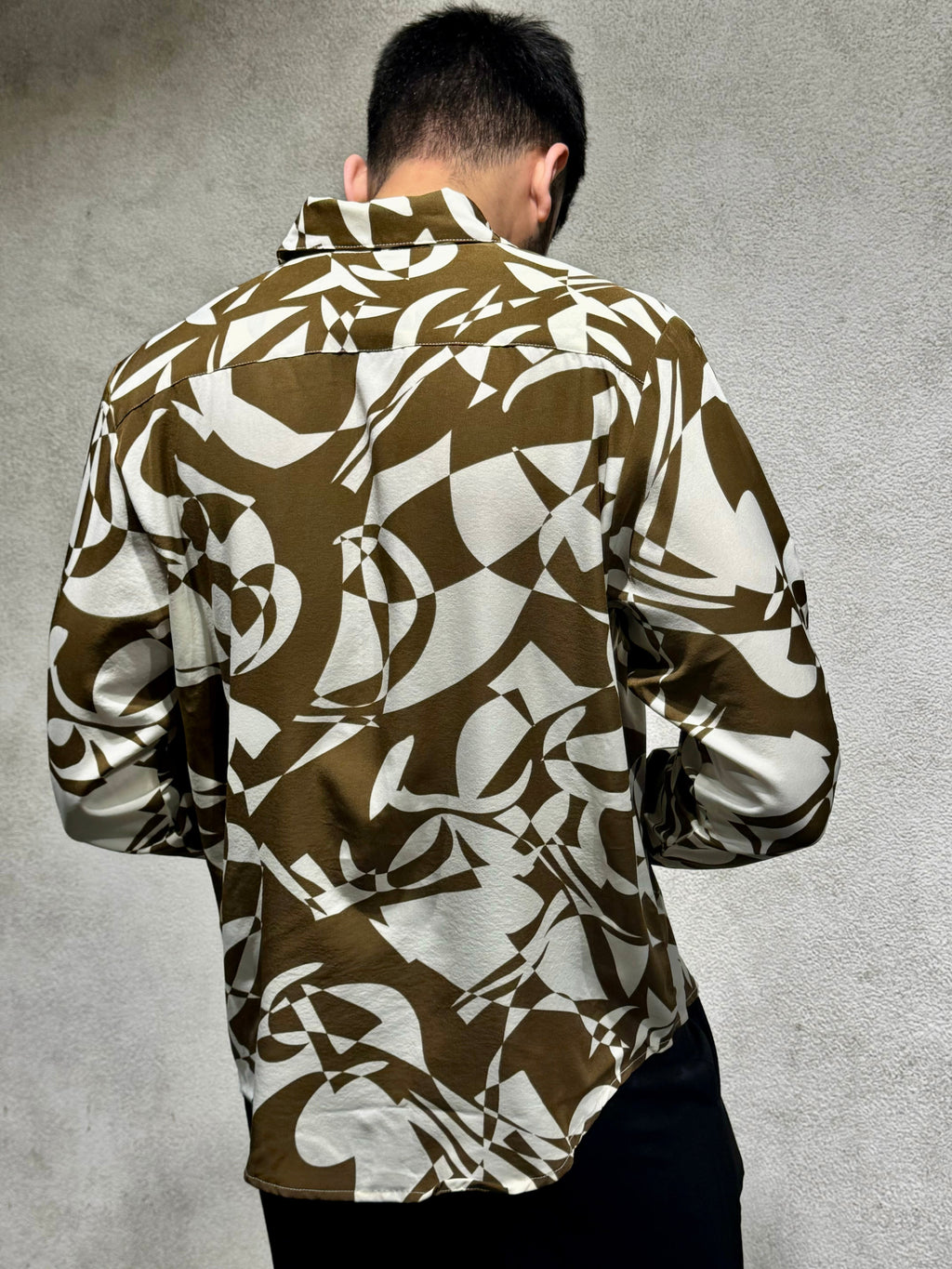 RIWYN Abstract Rhythm Print Full-Sleeves Shirt