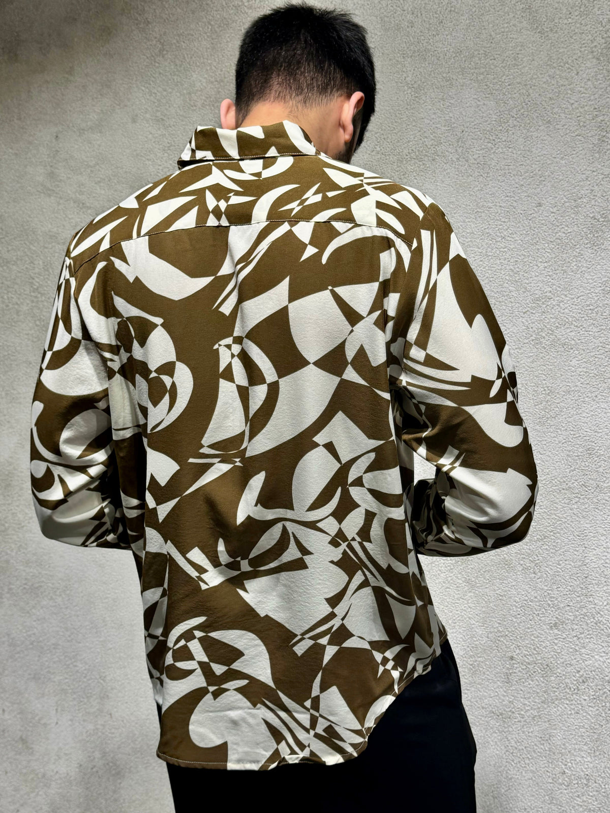 RIWYN Abstract Rhythm Print Full-Sleeves Shirt